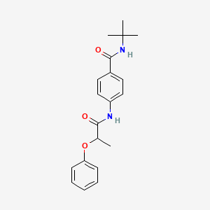 molecular formula C20H24N2O3 B4008017 N-(叔丁基)-4-[(2-苯氧基丙酰)氨基]苯甲酰胺 