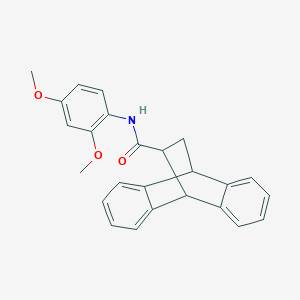 molecular formula C25H23NO3 B4008026 N-(2,4-dimethoxyphenyl)tetracyclo[6.6.2.0~2,7~.0~9,14~]hexadeca-2,4,6,9,11,13-hexaene-15-carboxamide 