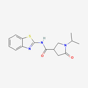 molecular formula C15H17N3O2S B4008042 N-1,3-苯并噻唑-2-基-1-异丙基-5-氧代-3-吡咯烷甲酰胺 