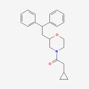 molecular formula C23H27NO2 B4008046 4-(环丙基乙酰基)-2-(2,2-二苯乙基)吗啉 