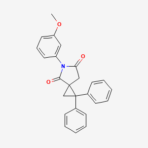molecular formula C25H21NO3 B4008052 5-(3-甲氧基苯基)-1,1-二苯基-5-氮杂螺[2.4]庚烷-4,6-二酮 