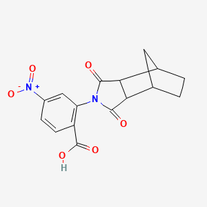 molecular formula C16H14N2O6 B4008072 2-(3,5-二氧代-4-氮杂三环[5.2.1.0~2,6~]癸-4-基)-4-硝基苯甲酸 