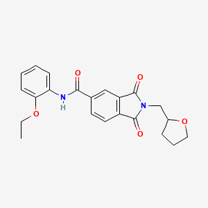 N-(2-ethoxyphenyl)-1,3-dioxo-2-(tetrahydro-2-furanylmethyl)-5-isoindolinecarboxamide