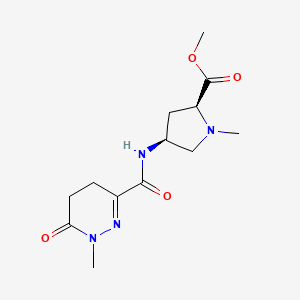 molecular formula C13H20N4O4 B4008113 甲基 (2S,4S)-1-甲基-4-{[(1-甲基-6-氧代-1,4,5,6-四氢吡哒嗪-3-基)羰基]氨基}吡咯烷-2-羧酸盐 