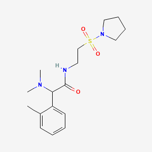 molecular formula C17H27N3O3S B4008125 2-(dimethylamino)-2-(2-methylphenyl)-N-[2-(pyrrolidin-1-ylsulfonyl)ethyl]acetamide 