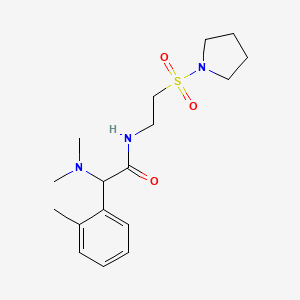 molecular formula C17H27N3O3S B4008125 2-(二甲氨基)-2-(2-甲基苯基)-N-[2-(吡咯烷-1-基磺酰基)乙基]乙酰胺 