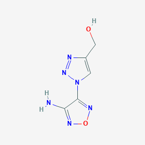 molecular formula C5H6N6O2 B400813 [1-(4-Amino-1,2,5-oxadiazol-3-yl)-1H-1,2,3-triazol-4-yl]methanol 