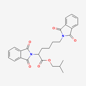 molecular formula C26H26N2O6 B4008137 isobutyl 2,6-bis(1,3-dioxo-1,3-dihydro-2H-isoindol-2-yl)hexanoate 