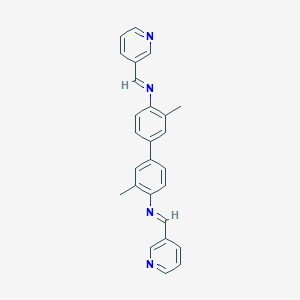 molecular formula C26H22N4 B400814 N,N'-Bis(3-pyridylmethylene)-3,3'-dimethylbenzidine 