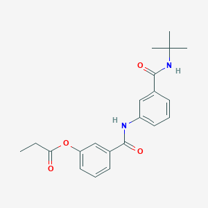 molecular formula C21H24N2O4 B4008151 3-[({3-[(叔丁氨基)羰基]苯基}氨基)羰基]苯基丙酸酯 