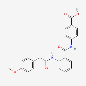 molecular formula C23H20N2O5 B4008167 4-[(2-{[(4-methoxyphenyl)acetyl]amino}benzoyl)amino]benzoic acid 