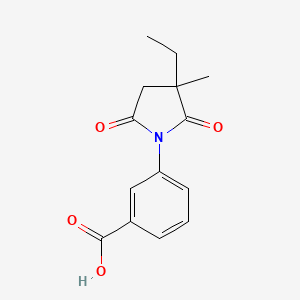 molecular formula C14H15NO4 B4008174 3-(3-乙基-3-甲基-2,5-二氧代-1-吡咯烷基)苯甲酸 