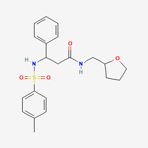 3-{[(4-methylphenyl)sulfonyl]amino}-3-phenyl-N-(tetrahydro-2-furanylmethyl)propanamide