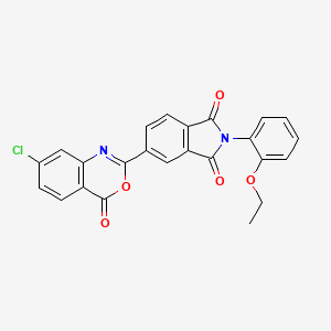 molecular formula C24H15ClN2O5 B4008188 5-(7-chloro-4-oxo-4H-3,1-benzoxazin-2-yl)-2-(2-ethoxyphenyl)-1H-isoindole-1,3(2H)-dione 