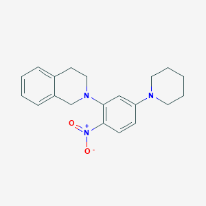 molecular formula C20H23N3O2 B4008203 2-[2-硝基-5-(1-哌啶基)苯基]-1,2,3,4-四氢异喹啉 