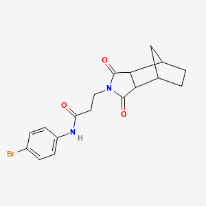 molecular formula C18H19BrN2O3 B4008218 N-(4-bromophenyl)-3-(3,5-dioxo-4-azatricyclo[5.2.1.0~2,6~]dec-4-yl)propanamide 