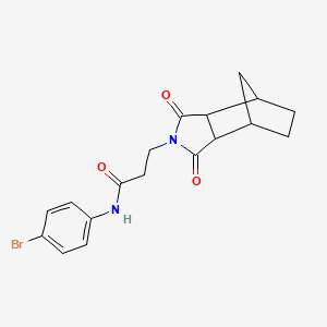 molecular formula C18H19BrN2O3 B4008218 N-(4-溴苯基)-3-(3,5-二氧代-4-氮杂三环[5.2.1.0~2,6~]癸-4-基)丙酰胺 