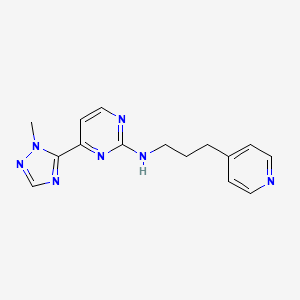 molecular formula C15H17N7 B4008231 4-(1-甲基-1H-1,2,4-三唑-5-基)-N-(3-吡啶-4-基丙基)嘧啶-2-胺 