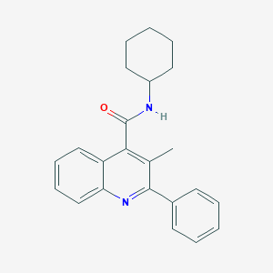 molecular formula C23H24N2O B4008243 N-cyclohexyl-3-methyl-2-phenyl-4-quinolinecarboxamide CAS No. 337924-74-0