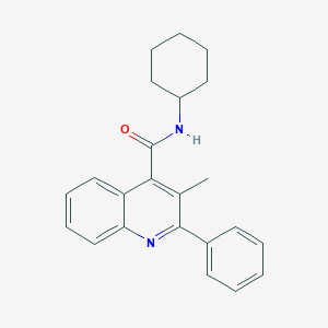 molecular formula C23H24N2O B4008243 N-环己基-3-甲基-2-苯基-4-喹啉甲酰胺 CAS No. 337924-74-0