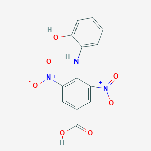 molecular formula C13H9N3O7 B400825 4-(2-Hydroxyanilino)-3,5-dinitrobenzoic acid 