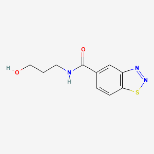 molecular formula C10H11N3O2S B4008254 N-(3-hydroxypropyl)-1,2,3-benzothiadiazole-5-carboxamide 