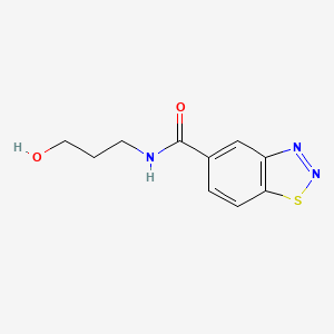 molecular formula C10H11N3O2S B4008254 N-(3-羟丙基)-1,2,3-苯并噻二唑-5-甲酰胺 