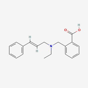molecular formula C19H21NO2 B4008259 2-({乙基[(2E)-3-苯基丙-2-烯-1-基]氨基}甲基)苯甲酸 
