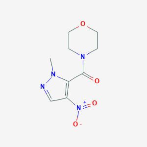 molecular formula C9H12N4O4 B400827 4-({4-nitro-1-methyl-1H-pyrazol-5-yl}carbonyl)morpholine 