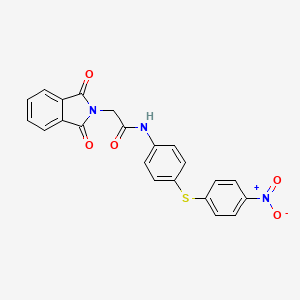 molecular formula C22H15N3O5S B4008273 2-(1,3-dioxo-1,3-dihydro-2H-isoindol-2-yl)-N-{4-[(4-nitrophenyl)thio]phenyl}acetamide 