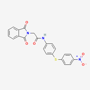 molecular formula C22H15N3O5S B4008273 2-(1,3-二氧代-1,3-二氢-2H-异吲哚-2-基)-N-{4-[(4-硝基苯基)硫代]苯基}乙酰胺 