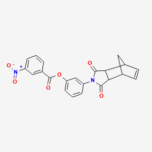 molecular formula C22H16N2O6 B4008281 3-(3,5-二氧代-4-氮杂三环[5.2.1.0~2,6~]癸-8-烯-4-基)苯基 3-硝基苯甲酸酯 