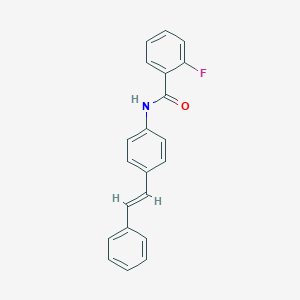 molecular formula C21H16FNO B400830 2-fluoro-N-[4-(2-phenylvinyl)phenyl]benzamide 