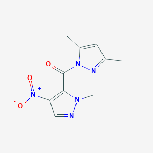 molecular formula C10H11N5O3 B400831 (3,5-Dimethyl-pyrazol-1-yl)-(2-methyl-4-nitro-2H-pyrazol-3-yl)-methanone CAS No. 353245-59-7