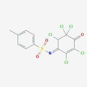 molecular formula C13H8Cl5NO3S B400833 4-methyl-N-(2,3,5,5,6-pentachloro-4-oxo-2-cyclohexen-1-ylidene)benzenesulfonamide 