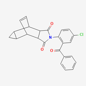 4-(2-benzoyl-4-chlorophenyl)-4-azatetracyclo[5.3.2.0~2,6~.0~8,10~]dodec-11-ene-3,5-dione