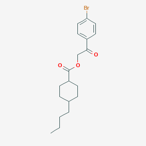 molecular formula C19H25BrO3 B400835 2-(4-Bromophenyl)-2-oxoethyl 4-butylcyclohexanecarboxylate 