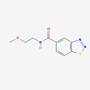 molecular formula C10H11N3O2S B4008360 N-(2-methoxyethyl)-1,2,3-benzothiadiazole-5-carboxamide 