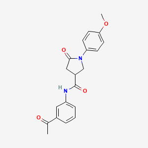 N-(3-acetylphenyl)-1-(4-methoxyphenyl)-5-oxo-3-pyrrolidinecarboxamide