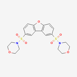 molecular formula C20H22N2O7S2 B4008394 4,4'-(二苯并[b,d]呋喃-2,8-二亚磺酰基)二吗啉 