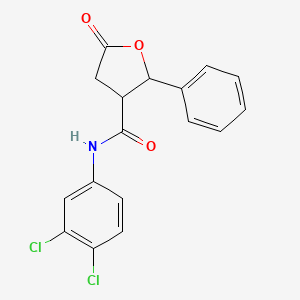 molecular formula C17H13Cl2NO3 B4008404 N-(3,4-二氯苯基)-5-氧代-2-苯基四氢-3-呋喃甲酰胺 