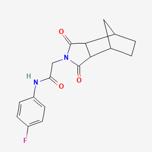 2-(3,5-dioxo-4-azatricyclo[5.2.1.0~2,6~]dec-4-yl)-N-(4-fluorophenyl)acetamide