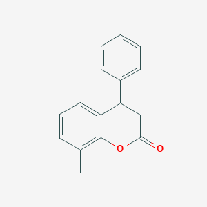 molecular formula C16H14O2 B4008448 8-methyl-4-phenyl-2-chromanone 