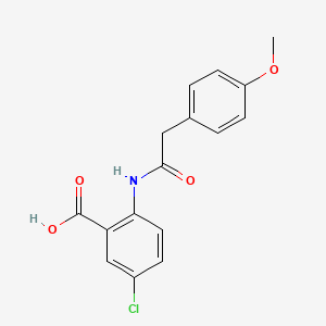 molecular formula C16H14ClNO4 B4008466 5-chloro-2-{[(4-methoxyphenyl)acetyl]amino}benzoic acid 