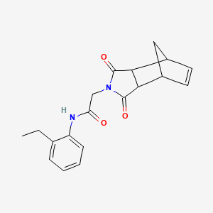 molecular formula C19H20N2O3 B4008471 2-(3,5-dioxo-4-azatricyclo[5.2.1.0~2,6~]dec-8-en-4-yl)-N-(2-ethylphenyl)acetamide 