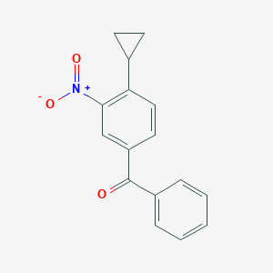 molecular formula C16H13NO3 B400848 (4-Cyclopropyl-3-nitrophenyl)(phenyl)methanone 