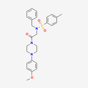 molecular formula C27H31N3O4S B4008491 N-benzyl-N-{2-[4-(4-methoxyphenyl)-1-piperazinyl]-2-oxoethyl}-4-methylbenzenesulfonamide 