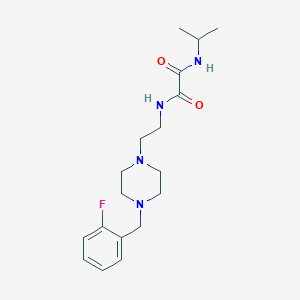molecular formula C18H27FN4O2 B4008516 N-{2-[4-(2-fluorobenzyl)-1-piperazinyl]ethyl}-N'-isopropylethanediamide 
