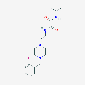 molecular formula C18H27FN4O2 B4008516 N-{2-[4-(2-氟苄基)-1-哌嗪基]乙基}-N'-异丙基乙二酰胺 