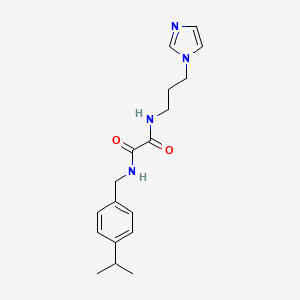 molecular formula C18H24N4O2 B4008520 N-[3-(1H-咪唑-1-基)丙基]-N'-(4-异丙基苄基)乙二酰胺 